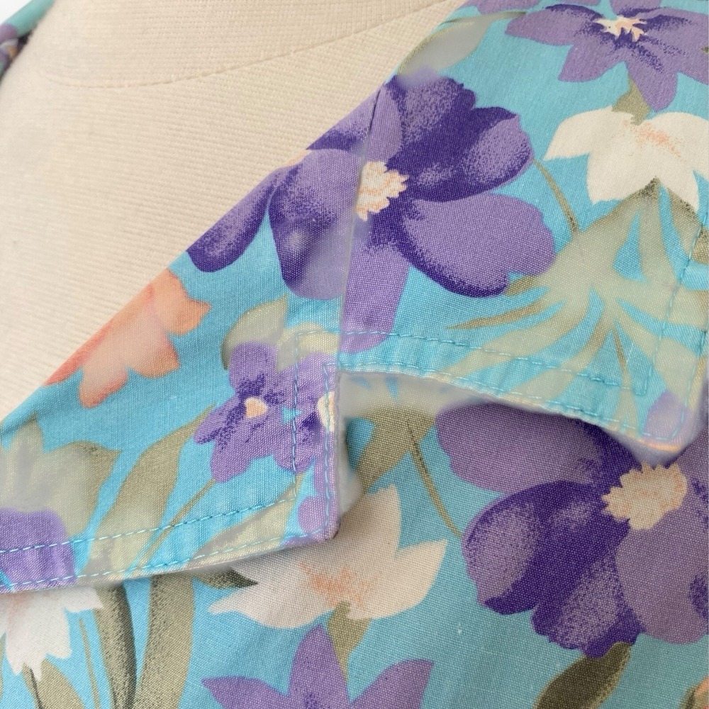 Bobbie Brooks Woman Size 22 / 24W Top‎ Shirt Button Front Floral Hawaiian - Picture 2 of 8